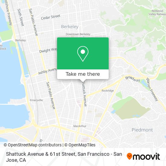Shattuck Avenue & 61st Street map