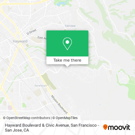 Mapa de Hayward Boulevard & Civic Avenue