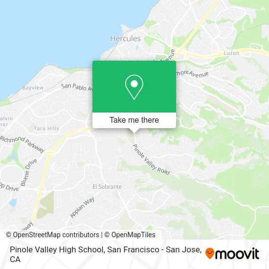 Mapa de Pinole Valley High School