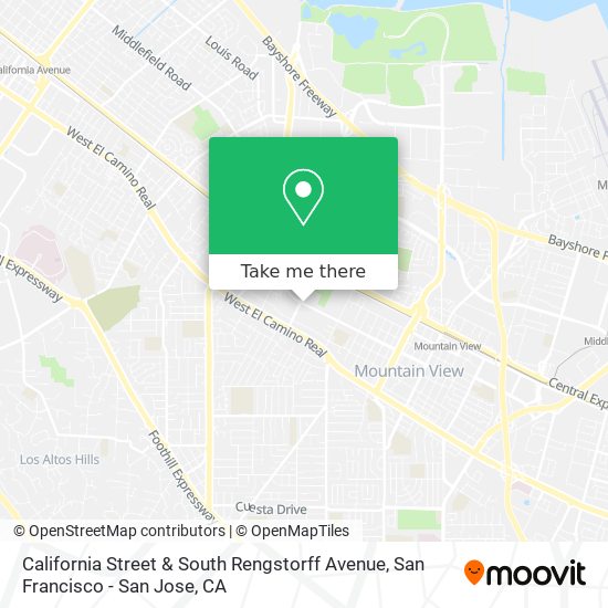 Mapa de California Street & South Rengstorff Avenue