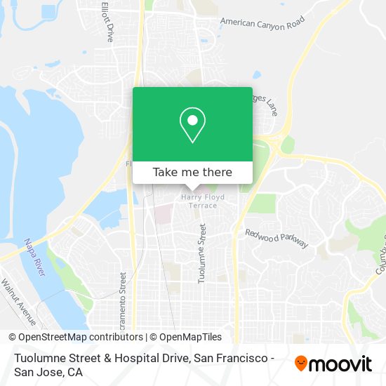 Tuolumne Street & Hospital Drive map