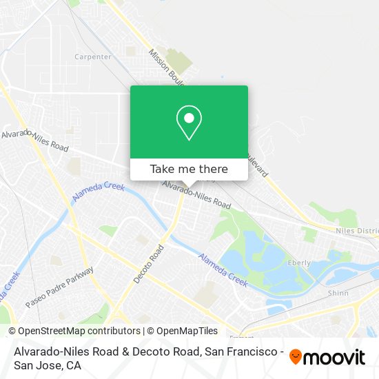 Alvarado-Niles Road & Decoto Road map