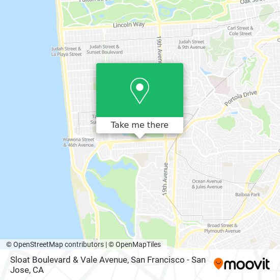 Mapa de Sloat Boulevard & Vale Avenue