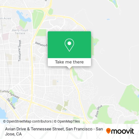 Avian Drive & Tennessee Street map