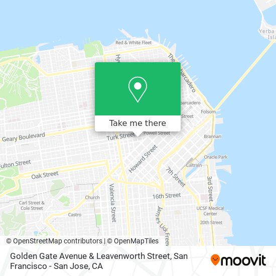 Golden Gate Avenue & Leavenworth Street map