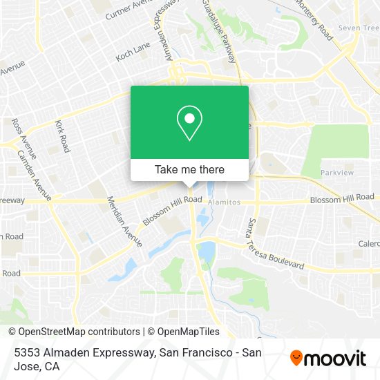 Mapa de 5353 Almaden Expressway