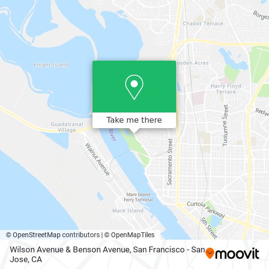 Wilson Avenue & Benson Avenue map