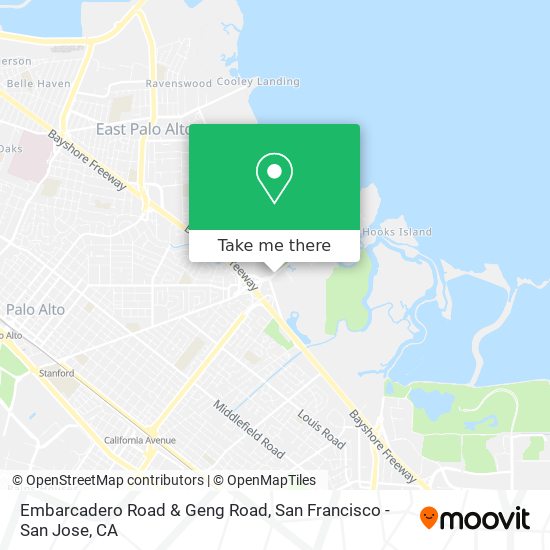 Embarcadero Road & Geng Road map