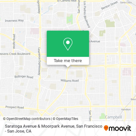 Mapa de Saratoga Avenue & Moorpark Avenue