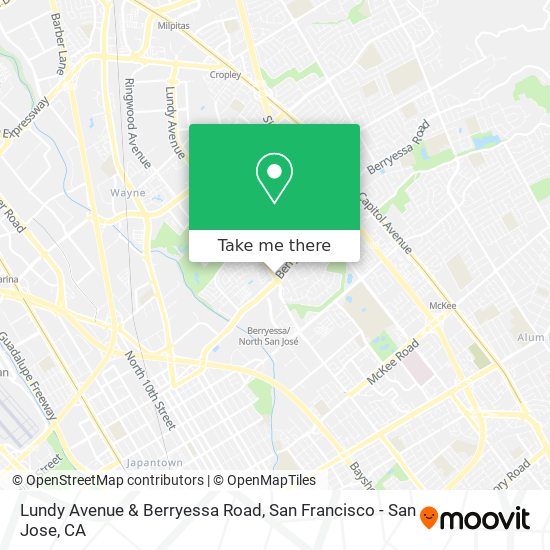 Mapa de Lundy Avenue & Berryessa Road