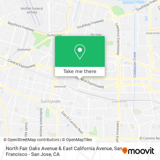 North Fair Oaks Avenue & East California Avenue map