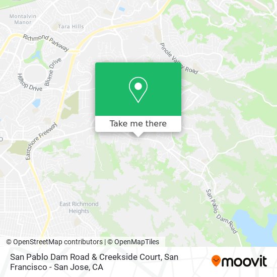 Mapa de San Pablo Dam Road & Creekside Court