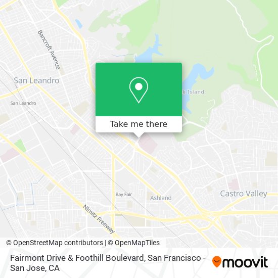 Fairmont Drive & Foothill Boulevard map