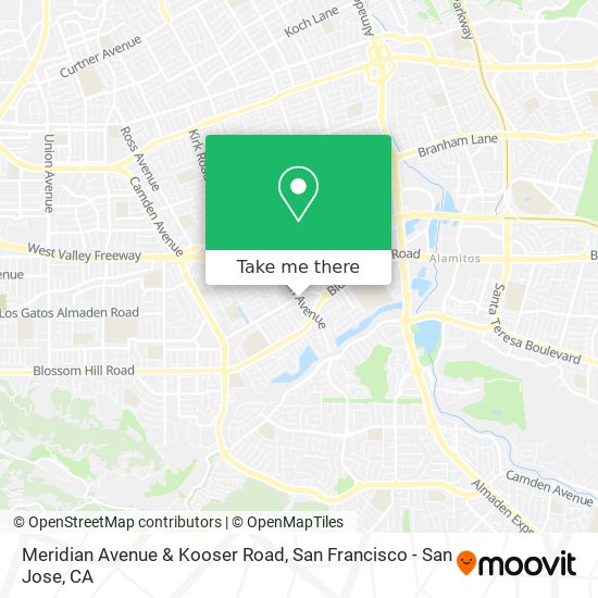 Mapa de Meridian Avenue & Kooser Road