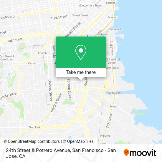 Mapa de 24th Street & Potrero Avenue