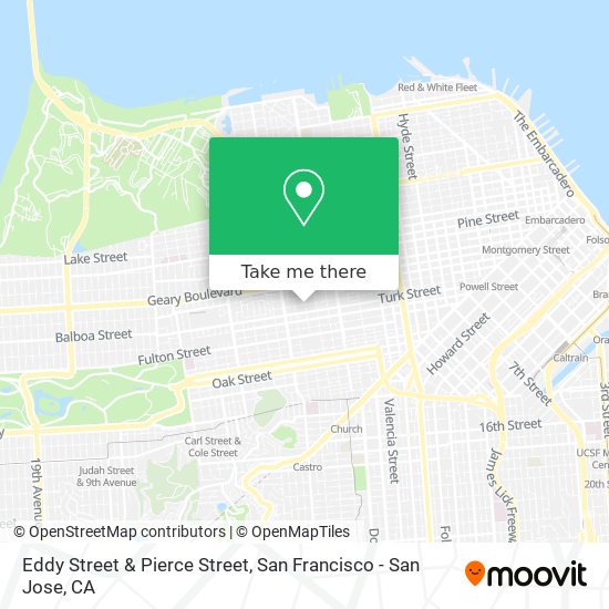 Mapa de Eddy Street & Pierce Street