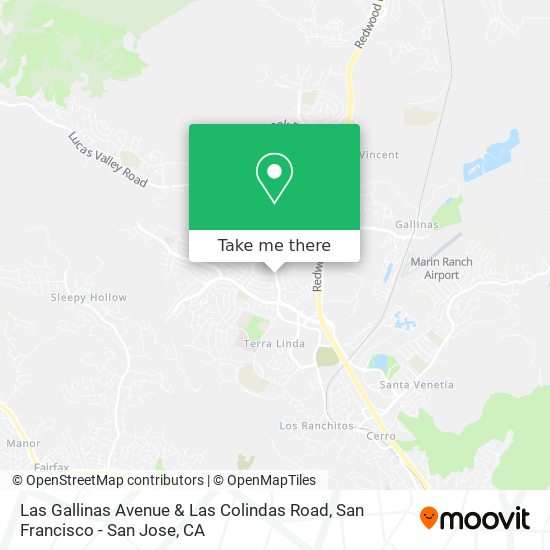 Las Gallinas Avenue & Las Colindas Road map