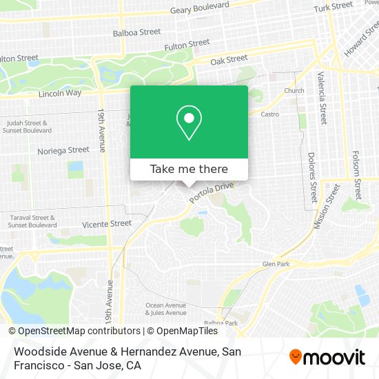 Woodside Avenue & Hernandez Avenue map