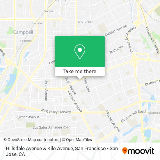 Hillsdale Avenue & Kilo Avenue map