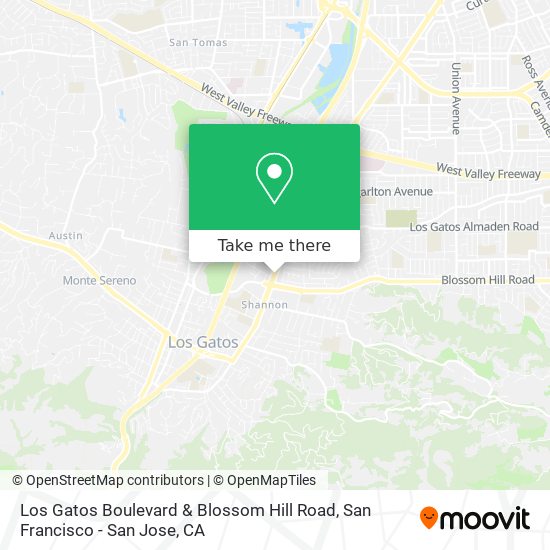 Mapa de Los Gatos Boulevard & Blossom Hill Road