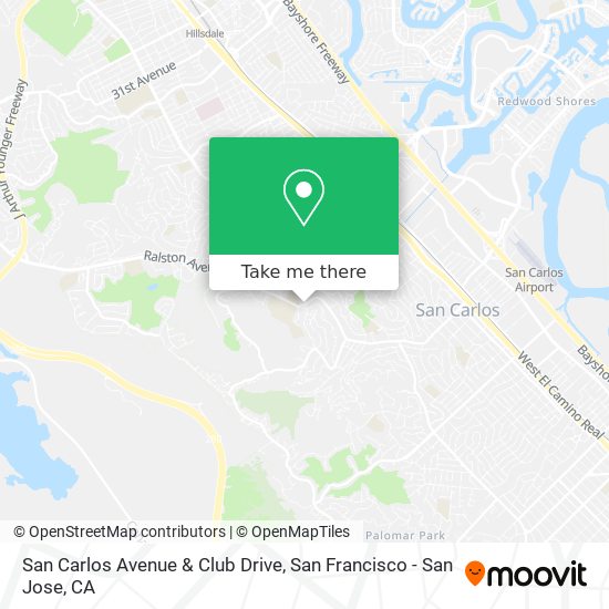 Mapa de San Carlos Avenue & Club Drive