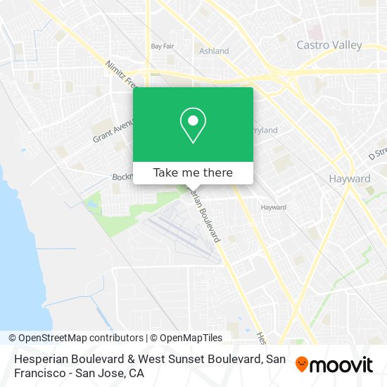 Hesperian Boulevard & West Sunset Boulevard map