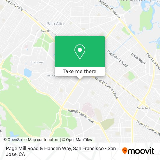 Mapa de Page Mill Road & Hansen Way