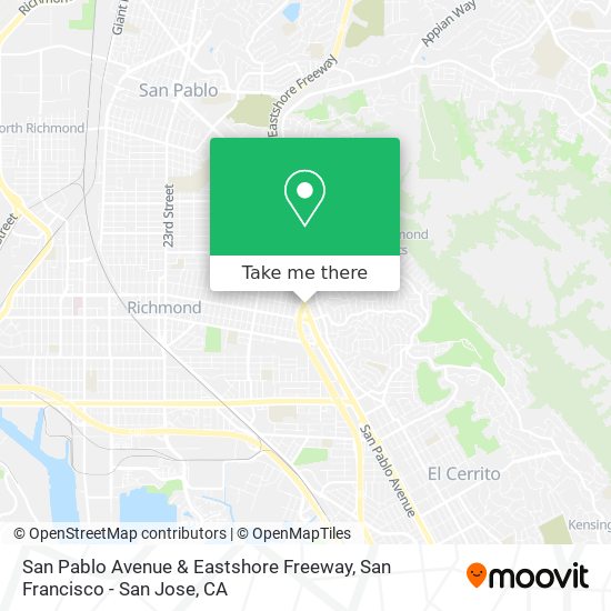 San Pablo Avenue & Eastshore Freeway map