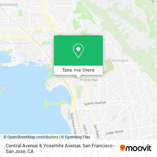 Mapa de Central Avenue & Yosemite Avenue