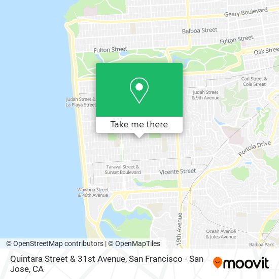 Mapa de Quintara Street & 31st Avenue
