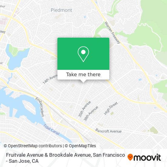 Mapa de Fruitvale Avenue & Brookdale Avenue