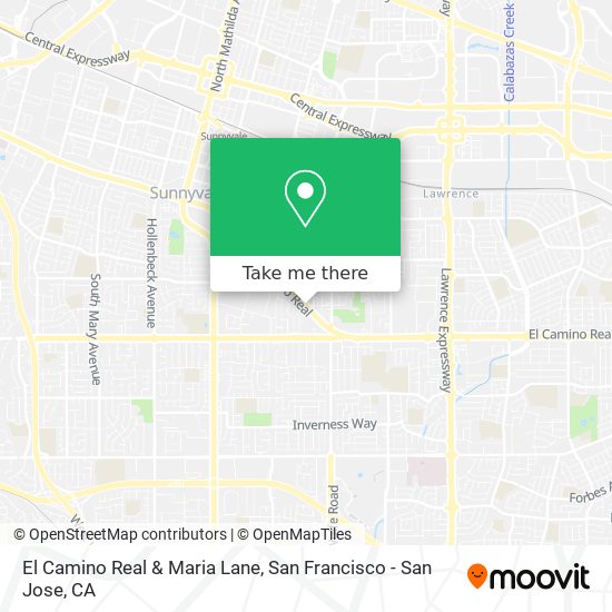 El Camino Real & Maria Lane map