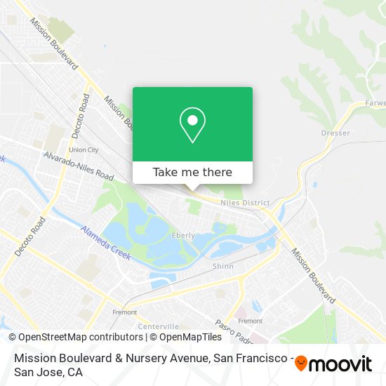 Mission Boulevard & Nursery Avenue map