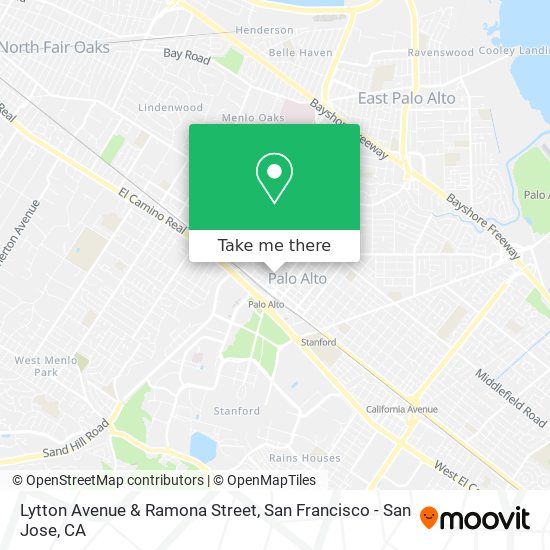 Lytton Avenue & Ramona Street map