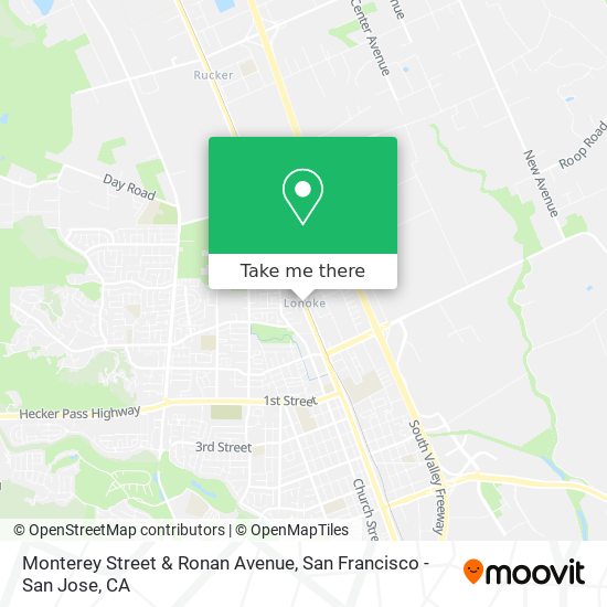 Monterey Street & Ronan Avenue map