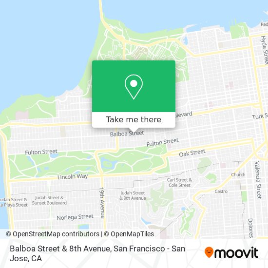 Balboa Street & 8th Avenue map