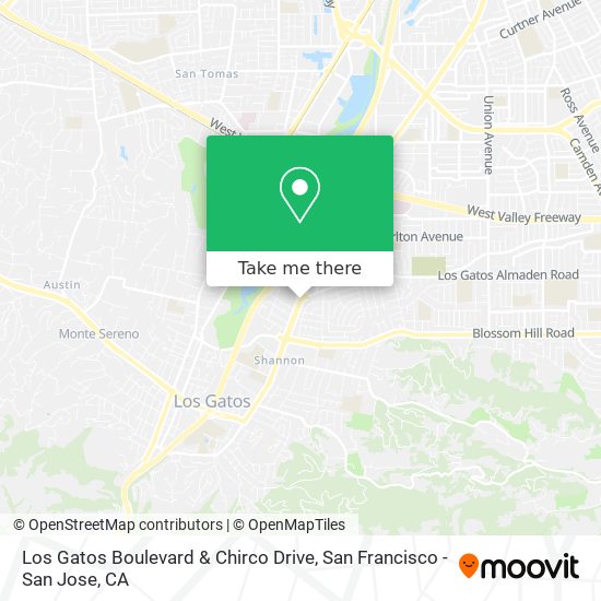 Mapa de Los Gatos Boulevard & Chirco Drive