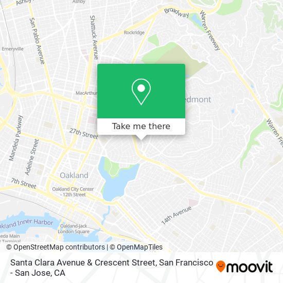 Santa Clara Avenue & Crescent Street map