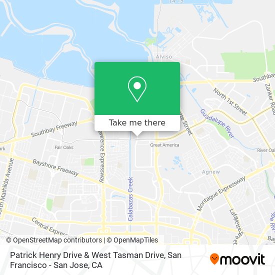 Mapa de Patrick Henry Drive & West Tasman Drive