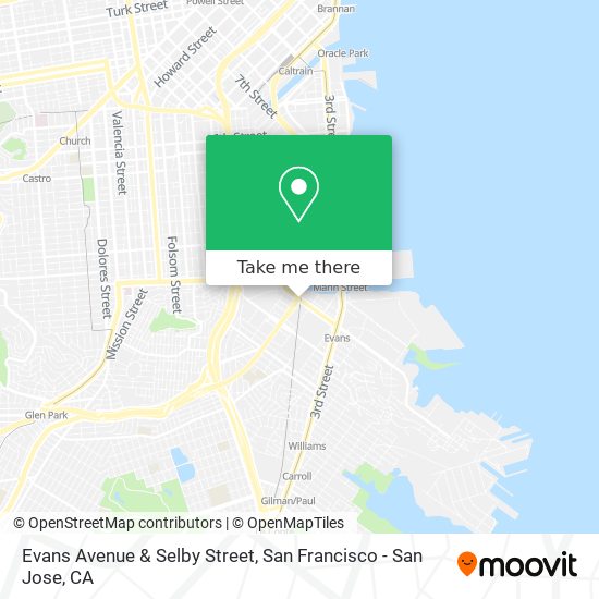 Mapa de Evans Avenue & Selby Street