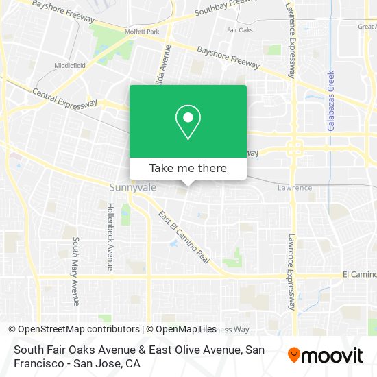 Mapa de South Fair Oaks Avenue & East Olive Avenue