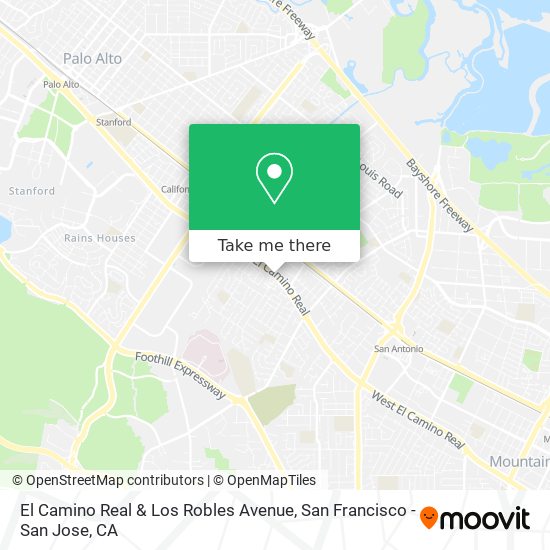 Mapa de El Camino Real & Los Robles Avenue