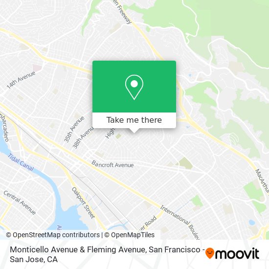 Monticello Avenue & Fleming Avenue map