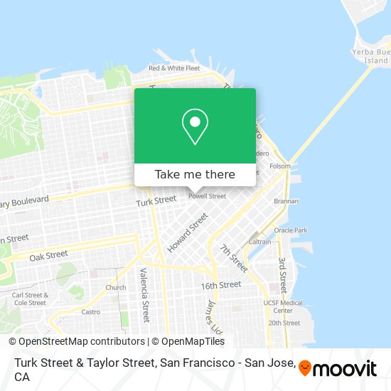 Turk Street & Taylor Street map