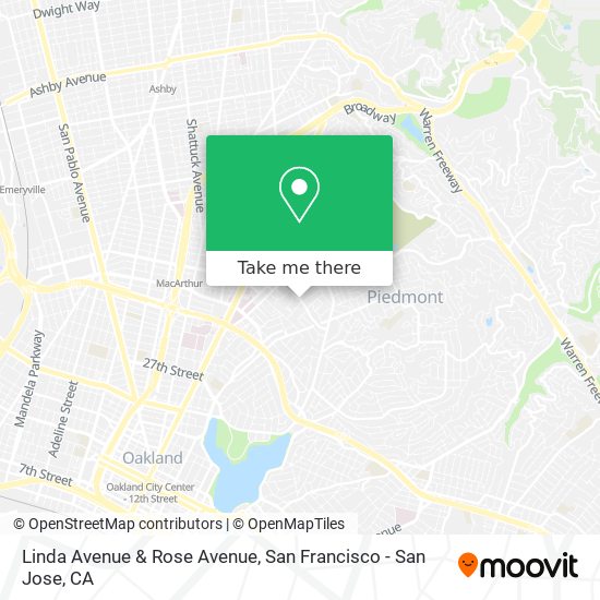 Linda Avenue & Rose Avenue map
