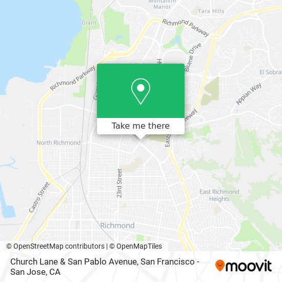 Church Lane & San Pablo Avenue map