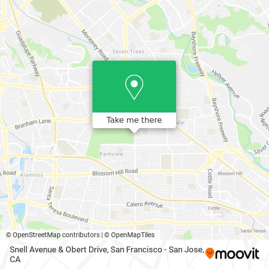Snell Avenue & Obert Drive map