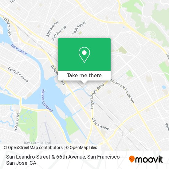 San Leandro Street & 66th Avenue map