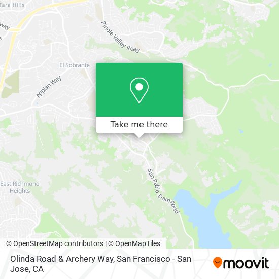 Olinda Road & Archery Way map