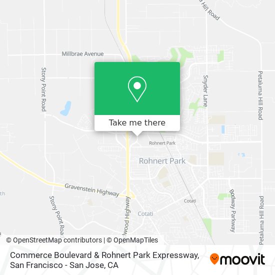 Commerce Boulevard & Rohnert Park Expressway map